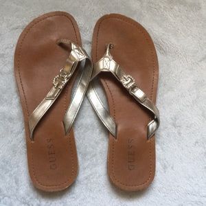 3/$20 SALE - Guess Leather Flip Flops
